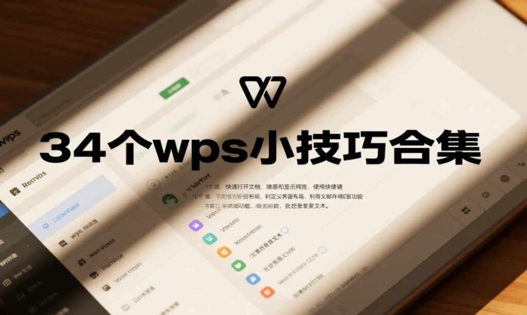wps 使用 技巧：34个wps小技巧合集，让你秒变wps高手